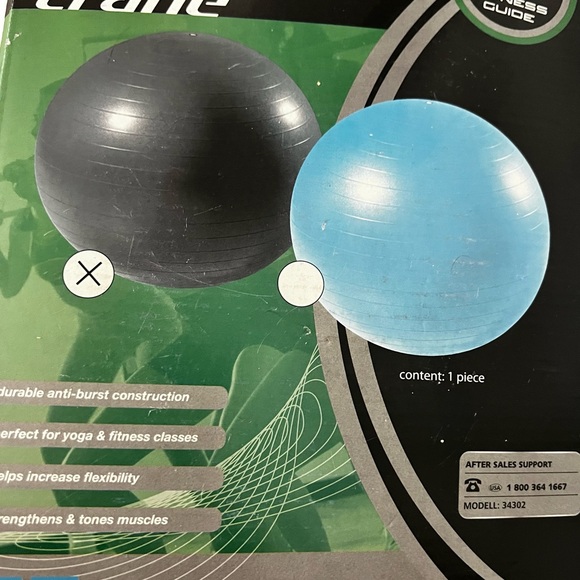 🆕 75cm Exercise Ball with Foot Pump & Fitness Guide | Anti-burst | Dark Gray - Picture 7 of 7